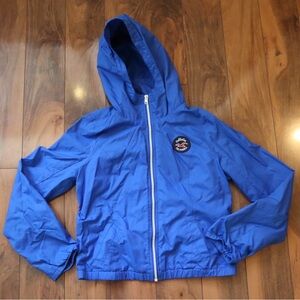 Hollister Women’s Semi Crop Hooded Rain Jacket Size Large
